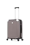 ATX Luggage 24" Suitcase Medium Super Lightweight Durable ABS Hard Shell Suitcase with 4 Dual Spinner Wheels and Built-in TSA Lock (Light Bronze, 65 Liter)