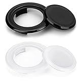 ASTER Anillo de plástico para sombrilla de mesa de patio de 2 pulgadas, (blanco y negro)