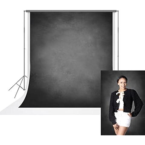 UrcTepics 5X7ft Microfiber Gray Portrait Backdrop Canvas Photo Backdrop Abstract Dark Grey Photography Studio Backgrounds Backdrops Cover