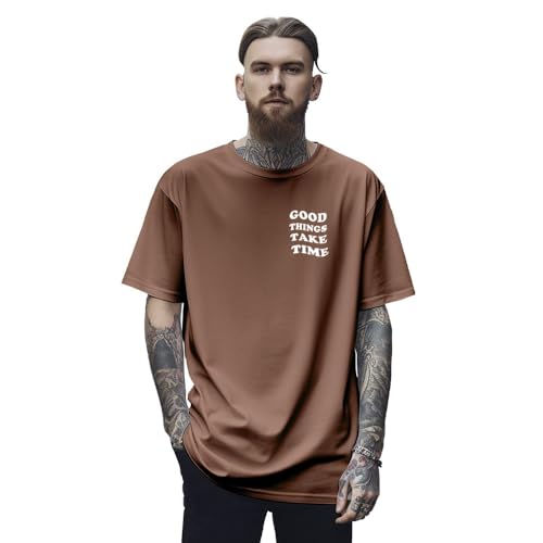 Camisa Camiseta Oversized Streetwar Genuine Grit Masculina Larga 100% Algodão 30.1 Good Things Take