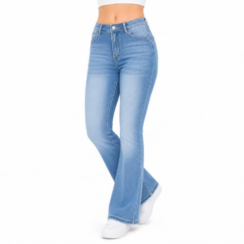 Image of THIRD QUADRANT Women's Wide Leg Fit Mid Rise Jeans || Bootcut Jeans || Wide Leg || Bell Bottom Jean