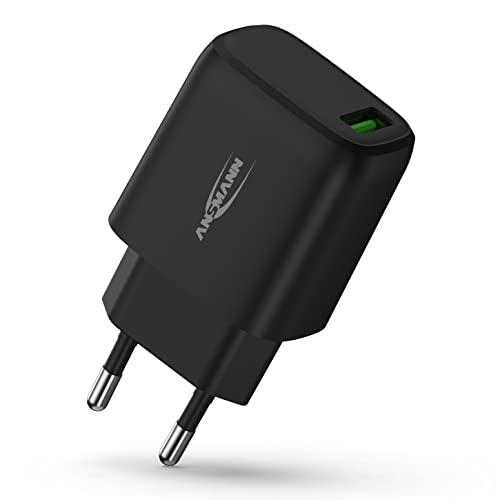 ANSMANN Chargeur Smartphone 18W HC118QC (1 PCE) – Chargeur Rapide Quick Charge 3.0 – Adaptateur Secteur à 1 Port USB-A idéal pour Smartphone, Tablette, GoPro, GPS, etc.