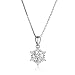 Produktbild Olrla zertifizierte 1.0ct 17 Zoll klar moissanite Diamant-Halskette für mädchen Frauen, 4 Heart Claws Snowflake anhänger, geschenkkarton