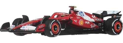 Image of Hot Wheels 1:64 Scale Premium Race Team Ferrari - Driver 1 Die-Cast Formula 1 Collectible Toy Race Car with Real Riders Tires & Metal /Metal Body & Chassis