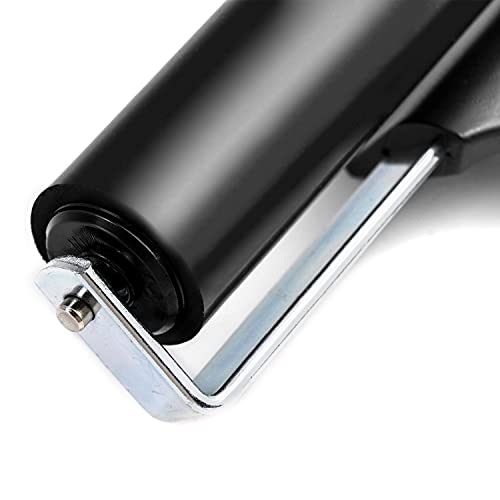 QWORK Gummiwalzen, Kleberwalze, Andrückroller für linoldruck, Stempeln, Drucken, Tapeten und Kunsthandwerk, Schwarz, 15 cm