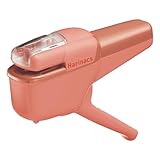 Kokuyo Grapadora sin grapas, Harinacs de mano, sin grapas, hasta 10 hojas sin grapas, grapadora compacta portátil sin agujeros, rosa salmón, importación de Japón (SLN-MSH110VP)
