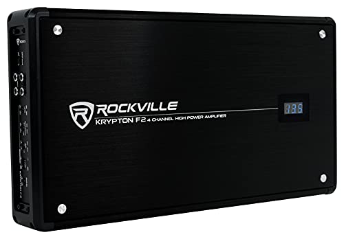 Rockville Krypton F2 2400W Peak/600W Rms 4 Channel Amplifier Car Stereo Amp #TOP3