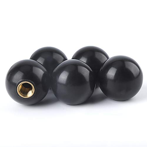 Rybtd 5 Stück Kugelknopf Ball Lever Knob M8 * 32 Schwarz Bakelit Ball Griff Runde Kugel Bakelit Hebelknopf für Werkzeugmaschinenersatz