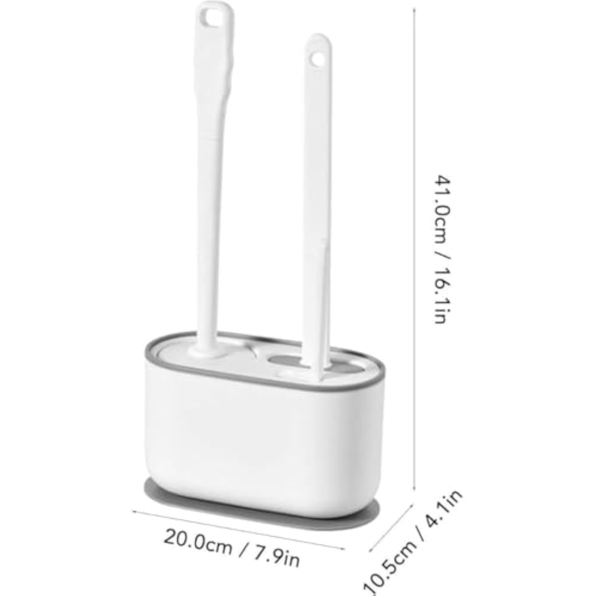 2 in 1 Wall Hanging Toilet Brush with Holder