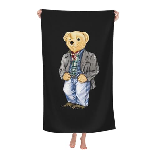 くま ポロベアー Bear Polo Bear タオル バスタオル ビーチタオル 水泳タオル 旅行タオル サロンタオル ジムタオル 速乾タオル 毛布 タオルケット 吸水速乾 大判 肌触り良い 柔らかい 軽量 通気性 耐久性 人気 お風呂 旅行 プール 家庭