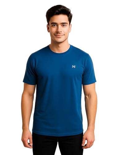 Image of Force NXT Men's Premium Microfiber Fabric Solid T-Shirt | Round Neck Half-Sleeves T-Shirt for Men | Sweat Wicking with Label Free for Daily Uses