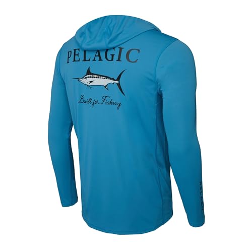 PELAGIC Apparel Men's Vaportek Marlin Made Hooded Fishing Shirt