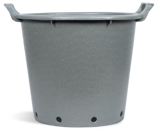 Eco Friendly Heavy Duty Large Green Plastic Plant Pot with Handles Outdoor Garden Vegetable Salad Flower Tree Planter Container (Made from Recycled Plastics) (30 Litre)