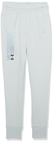 Under Armour Pantaloni da jogging in pile con grafica per, (014) Halo Grigio / / Nero, XS
