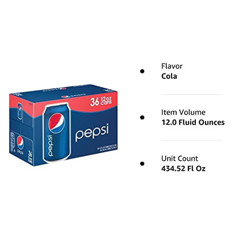 Pepsi Cola Soda, 12 Ounce (36 Cans) #TOP1