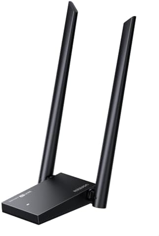 UGREEN USB AXE5400 WiFi 6E Adapter for PC, WiFi Dongle with Tri-Band 6GHz 2402Mbps + 5GHz 2402Mbps + 2.4G 574Mbps, 1-Meter Extension Cable, WiFi USB with MU-MIMO, WPA3, Supports Windows 11/10