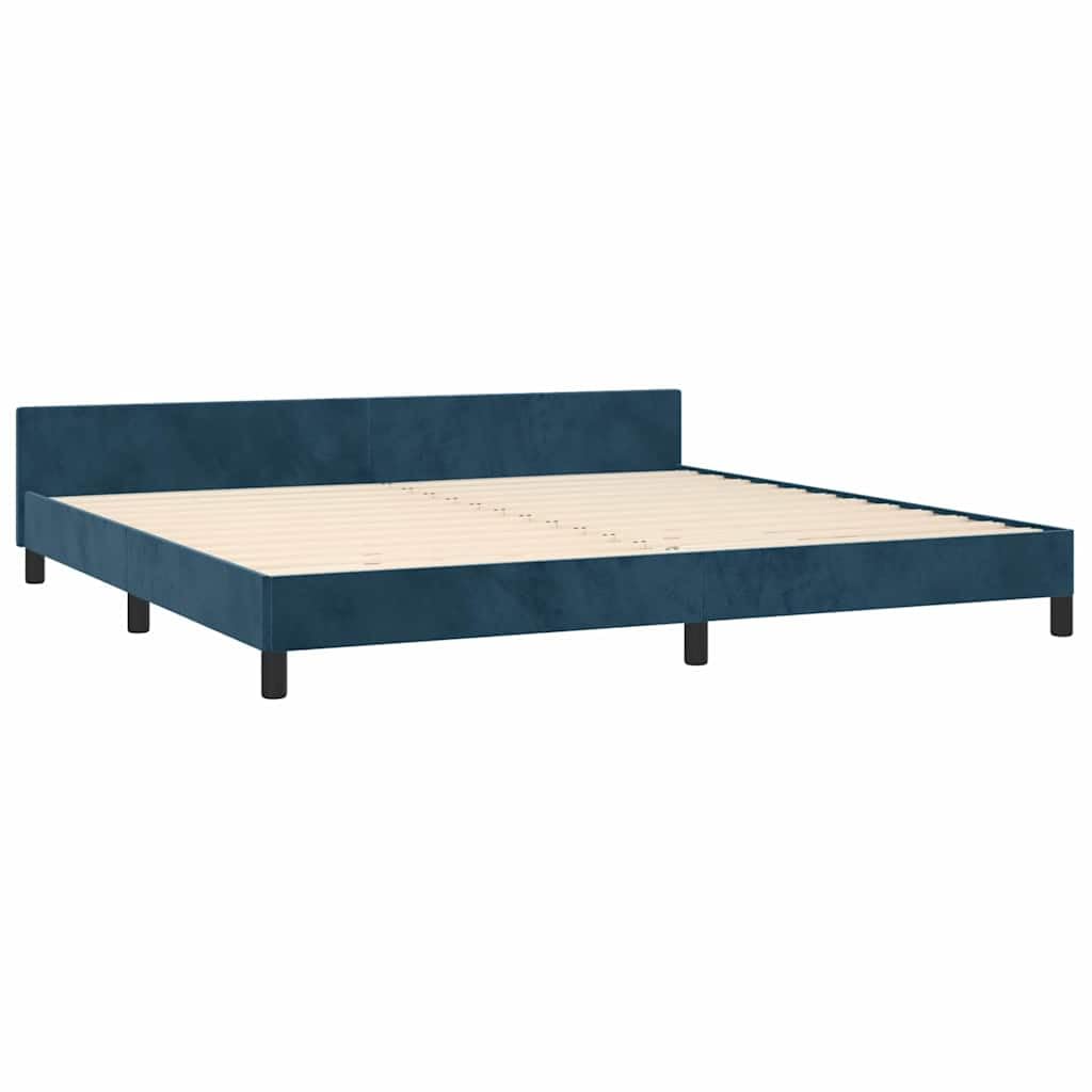 Velluto premium testiera regolabile 200x200 cm Blu Scuro
