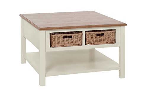 Premier Housewares Dorset Coffee Table, Wood, Cream