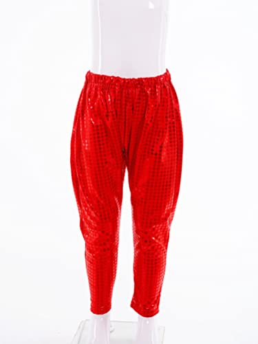 Aislor Girls Boys Glitter Sequins Hip Hop Jazz Street Modern Solo Dance Harem Pants Sweatpants Performance Trousers4