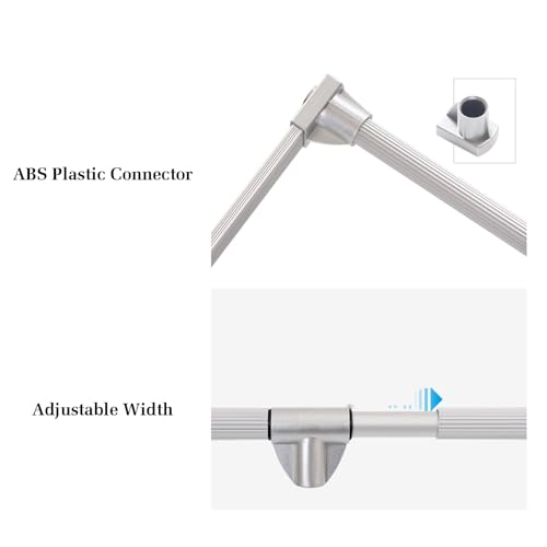 Tringle de penderie réglable rabattable pour optimiser un rangement de placard étroit - 4