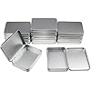 Aazon.co - 20 Pieces Rectangular Etal Epty Hinged Tins Containers