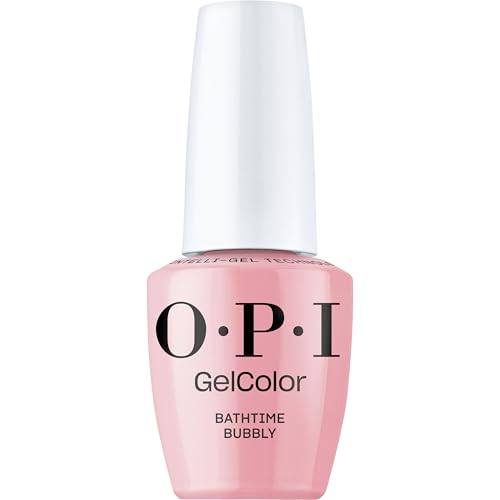 OPI GelColor Bathtime Bubbly | Opaque Soft Warm Pink Crème LED Cure Gel Nail Polish | Salon-Quality Shine, Long-Lasting Wear | 0.5 Fl Oz | The New OPIcons Collection | Spring 2026