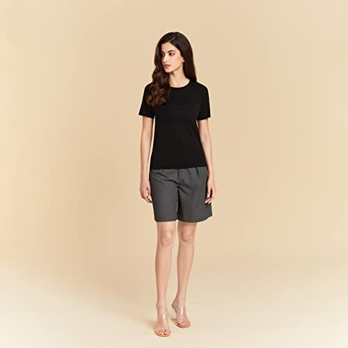 GreenMount Women's Silk Cashmere Round Neck T-Shirt Stretchy Basic Tee Summer Tops for Women4