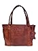 Madosh Womens Valentine Gift Shoulder Handbag Genuine Leather Brown Tote Everyday Ladies Purse Shopper Bag