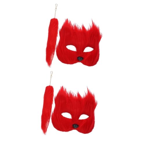 Masque de Renard et Queue de Renard pour Fête Déguisée et Soirée à Thème Halloween