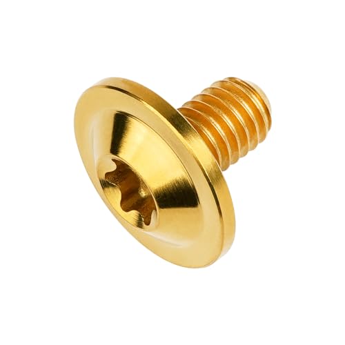Image of Titanium Bolt Torx Head M6x10 15 20mm Screw for Bicycle Motorcycle Car Modification Pack of 6 (Gold, M6x10mm)