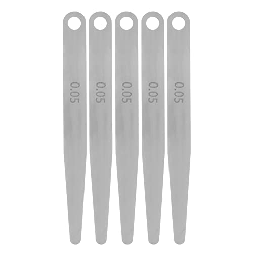 QUARKZMAN 5pz Sensore Calibro 0.05mm Spessore Calibro 65MN Acciaio Metrico Divario Misurazione Strumento Singola Lama