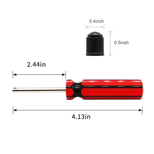 Image of 20 Pcs 6523339 Valve Core Removal Tool w / 8 Tire Valve dust Cap Automotive Car Motorcycle Truck Bike Screwdriver Valve Stem Core Remover Tire Repair Install Tool