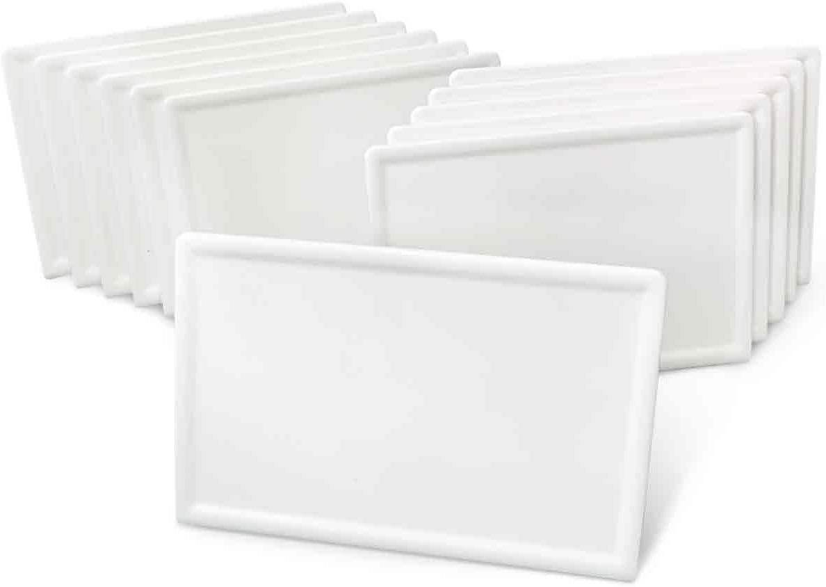 Trainers Warehouse Heavy Duty Premium Mini Dry-Erase Reusable Table Signs (12 per box) | Name Cards for Desks, Shelves & Display Tables | 3" x 4.5"