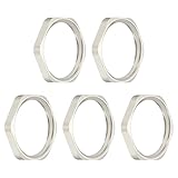 QUARKZMAN NPT Gussteil-Sechskantmutter Nickelbeschichtet Kupfer NPT1/2 Innengewinde Sicherungsmutter Für Sanitärinstallation 5er Pack