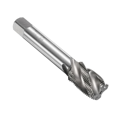 sourcing map Spiral Flute Thread Taps M22 x 1.5 H2 Metric Machine Threading Tap Bit, Uncoated Screw Tapping Repair Tool, M2 High-Speed Steel (HSS)
