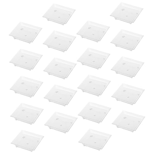 IWOWHERO 50pcs Dipping Dish Dipping Sauce Cups Dip Sauce Bowls Clear Plate Dip Dish Seasoning Dish Bowl Small Dip Bowls Fruit Trays Cookies Plate Nut Dish Condiment Dish Sauce Dish Plastic