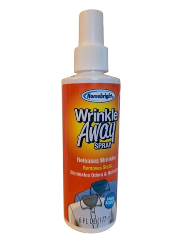 Homebright Wrinkle Away Spray, Linen Scent, Static Remover and Wrinkle Releaser, 6 Fl Oz