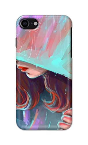 Image of PRINTFIDAA Pretty Woman Under The Umbrella Painting Printed Designer Hard Case for Apple iPhone 7 (4.7 inch) / iPhone 8 (4.7 inch), A1778, A1660 Back Cover -(e) RPM1007