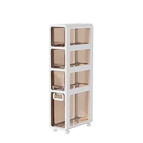 Armario de baño de esquina con 4 Cajones y ruedas SpaceSaving Diseño de alta capacidad para espacios pequeños solución de almacenamiento vertical Fácil instalación Modern Home Décor.