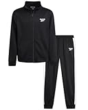 Reebok Boys Tracksuit Set - 2 Piece Athletic Tricot Joggers Set with Fleece Lined Zip Up Jacket and Active...