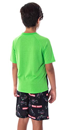 INTIMO Monster Jam Boys' Grave Digger Monster Truck Shirt And Shorts 2 Piece Pajama Set4