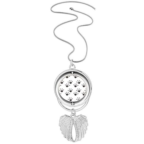 Collier rotatif ailes d'ange : le cadeau idéal avec symbole grenouille