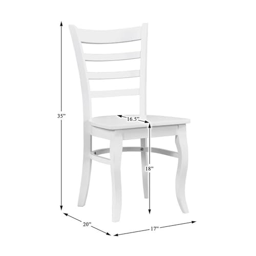 Silla Comedor Madera 1 Pieza Blanco miniatura 3