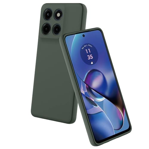 Image of Back Cover for Motorola Edge 60 Stylus 5G | Full Camera Protection | Premium Liquid Silicon Case | Flexible Bumper Case for Motorola Edge 60 Stylus 5G (Military Green)