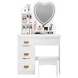 Construction en panneau et design de charge : la structure principale est construite à partir de panneaux, avec un plateau mesurant 122 cm de haut × 80 cm de large. Cette coiffeuse avec miroir et tabouret dispose d'une capacité de charge uniformément répartie, avec des connexions renforcées entre les pieds et le cadre.