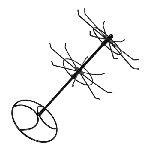 PRETYZOOM Jewelry Hanger Necklace Rotating Jewelry Stand Jewelry Display Rack Jewelry Stand Holder Spinning Display Stand Rotating Jewelry Display Stand Jewelry Rack Black Stainless Steel