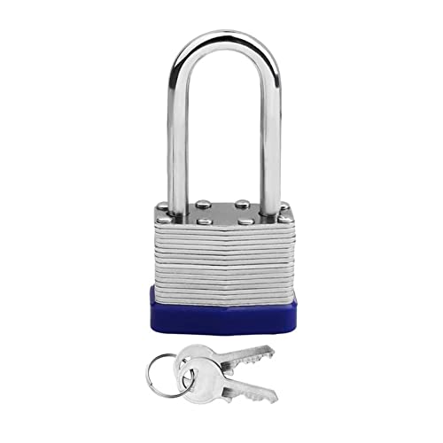 Blueorchid2021, Candado Laminado Fuerte Y De Seguridad Candado De Seguridad Grillete Candado Resistente De Acero con 2 Llaves Para Interior y exterior, Casillero de Gimnasio, cobertizo, garaje, valla Cover