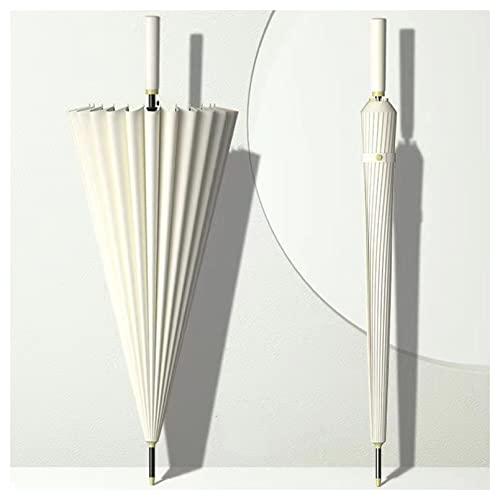 REOTEL 24 Bones Golf Regenschirm, großer überdimensionaler doppelter winddichter Regenschirm, automatischer klassischer Regenschirm, für Golf, Camping, Wandern, Rucksack, Angeln,Beige