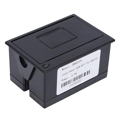 Image of Eujgoov Embedded Thermal Receipt Printer Module 58MM 5-9V USB TTL RS232 BT MCU Secondary Development Serial Port Printing Black