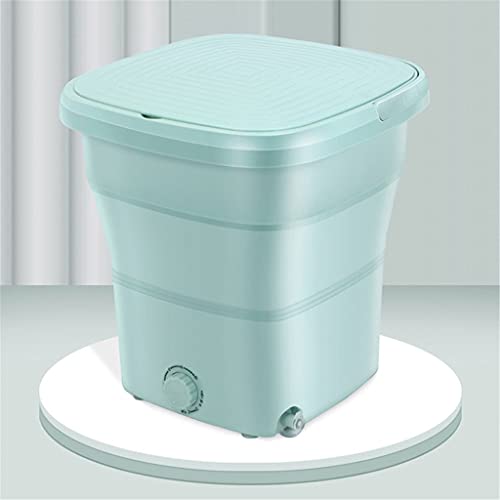 SilteD Machine à Laver Pliante éluant Un sous-vêtement et des Chaussettes Automatiques Petite Machine à Laver Domestique (Couleur : Vert)